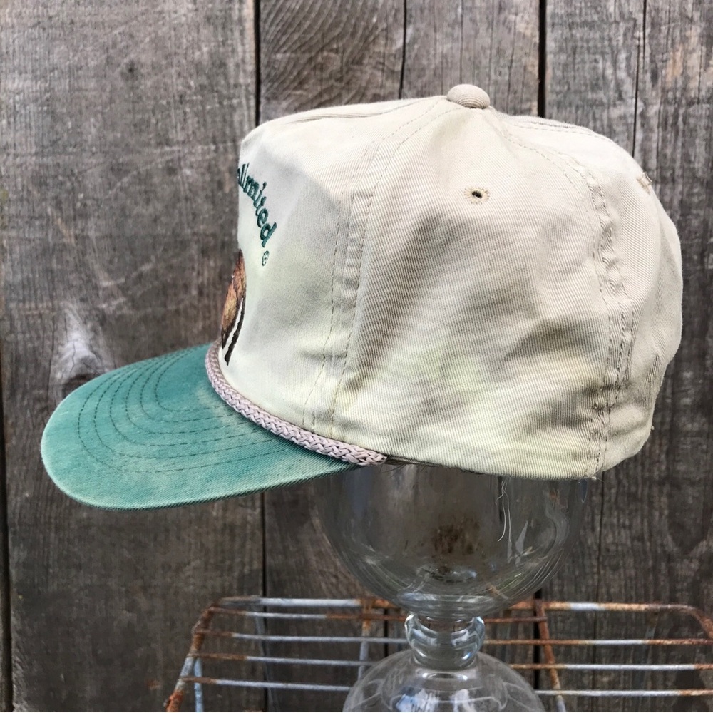 SOLD! Vintage Embroidered Ducks Unlimited Klamath Falls Oregon Cord Brim Hat OS - Picture 5 of 10